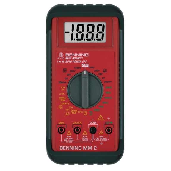 Multimeter MM 2 0,1 mV-750 V AC,0,1 mV-1000 V DC RMS-Beschreibung lesen