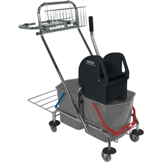 Reinigungswagen Eimer 2x17l,Presse,Ablagekorb STA-Beschreibung lesen