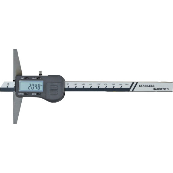 Tiefenmessschieber mit 3 V Messsystem 0-300mm und Brückenlänge 150mm-Beschreibung lesen