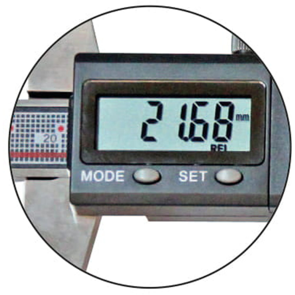 Digital Tiefenmessschieber mit Stiftspitze Ø1,5x6mm 0-150mm-Beschreibung lesen