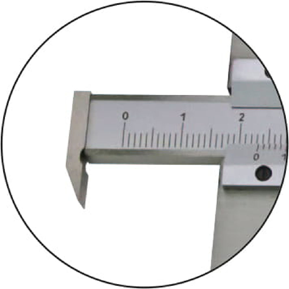 Tiefenmessschieber aus rostfreier Stahl, gehärtet, mit Metallgehäuse 0-150mm-Beschreibung lesen