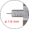 Tiefenmessschieber mit Stiftspitze und umsteckbarer Messstange 0-300mm und Noniuis 1/20mm
