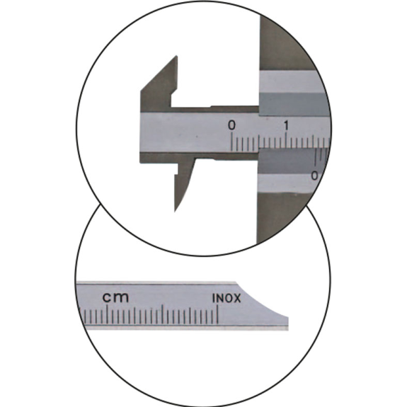 Tiefenmessschieber 0-500mm und Nonius 1/20 mm Unten, Brücke 150mm-Beschreibung lesen