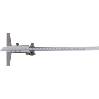 Tiefenmessschieber mit Feineinstellung 0-200mm und Nonius 1/20 mm Unten-Beschreibung lesen