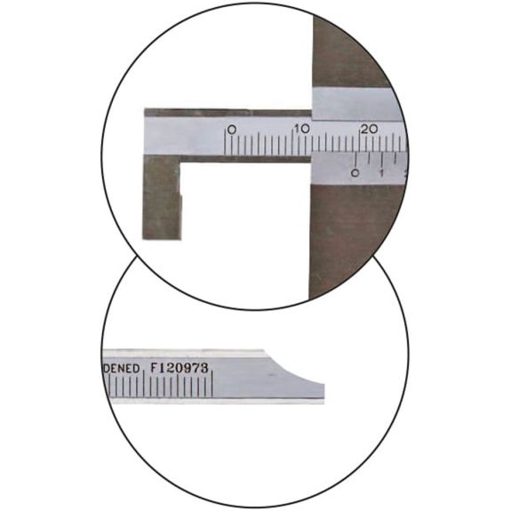 Tiefenmessschieber mit Doppelhaken und umsteckbarer Messstange 0-300mm und Nonius 1/50mm-Beschreibung lesen