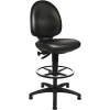 Arbeitsdrehstuhl Tec 50 Bodengleiter+Fußring Kunstlederpolster schwarz 590-840mm Arbeitsdrehstuhl Tec 50 Bodengleiter+Fußring Kunstlederpolster schwarz 590-840mm