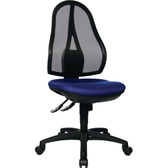 Bürodrehstuhl m.Punktsynchrontechnik blau 430-510mm o.Armlehnen Trgf.110kg-Beschreibung lesen