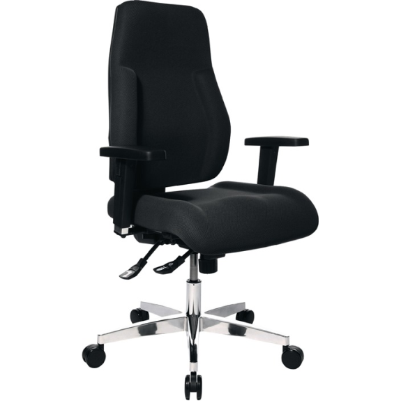 Bürodrehstuhl m.Punktsynchrontechn.schwarz 430-510mm o.Lehnen Trgf.110kg-Beschreibung lesen