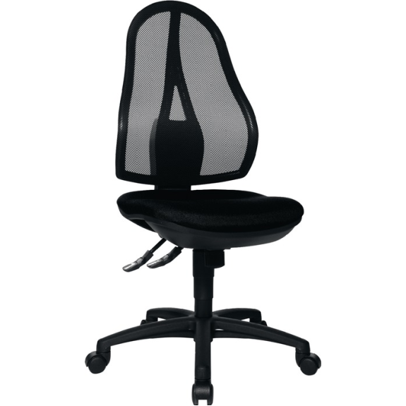 Bürodrehstuhl m.Punktsynchrontechnik schwarz 430- 510mm o.Armlehnen Trgf.110kg-Beschreibung lesen