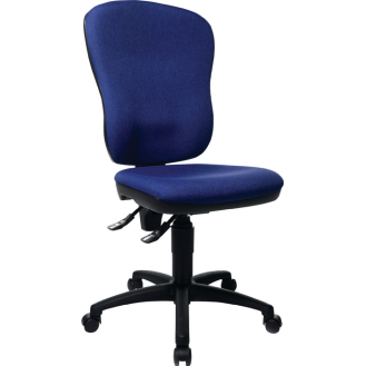 Bürodrehstuhl m.Permanentkontakt blau 420-550mm o.Armlehnen Trgf.110kg-Beschreibung lesen