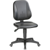 Arbeitsdrehstuhl Unitec Rollen Kunstlederpolster schwarz 440-620mm