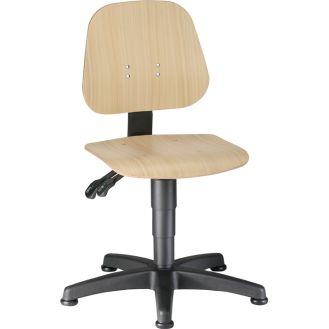 Arbeitsdrehstuhl Unitec Bodengleiter Buche 440-620mm-Beschreibung lesen