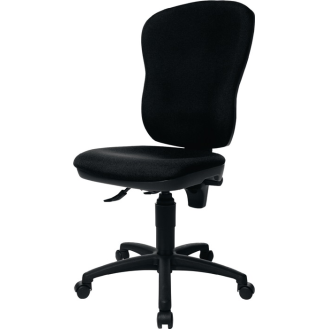 Bürodrehstuhl m.Permanentkontakt schwarz 420-550mm o.Armlehnen Trgf.110kg-Beschreibung lesen