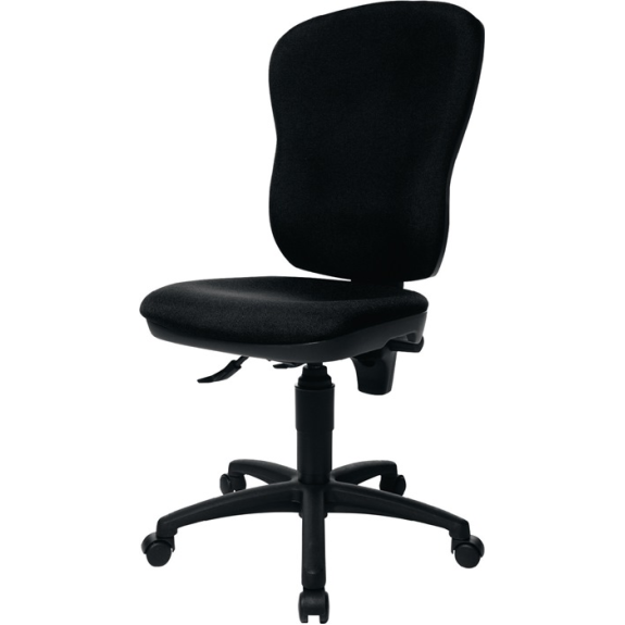 Bürodrehstuhl m.Permanentkontakt schwarz 420-550mm o.Armlehnen Trgf.110kg-Beschreibung lesen