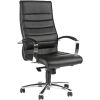 Chefsessel Leder/Kunstleder schwarz m.Knie-Wipptechnik 440-520mm