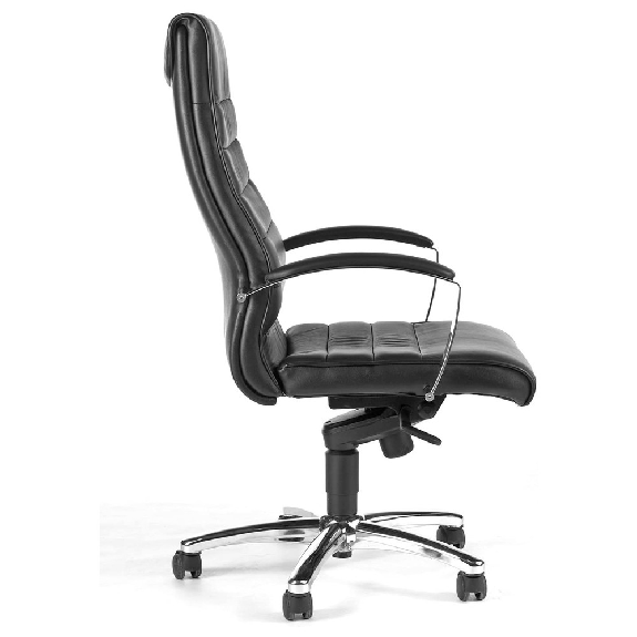 Chefsessel Leder/Kunstleder schwarz m.Knie-Wipptechnik 440-520mm-Beschreibung lesen