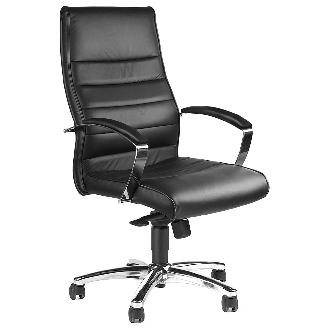 Chefsessel Leder/Kunstleder schwarz m.Knie-Wipptechnik 440-520mm-Beschreibung lesen