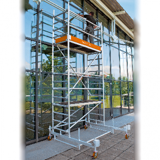 Fahrgerüst Uni Leicht P2 Arbeits-B750xL1800mm Alu.Gerüsthöhe 3480mm 2 kN/m²-Beschreibung lesen