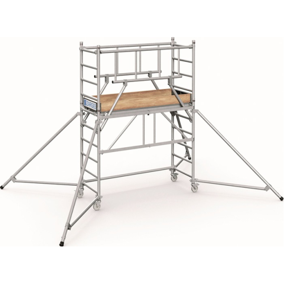 Échafaudage mobile PaxTower S-PLUS 1T de travail L600xL1800mm échafaudage en aluminium hauteur 2650mm 2 kN-Leer más