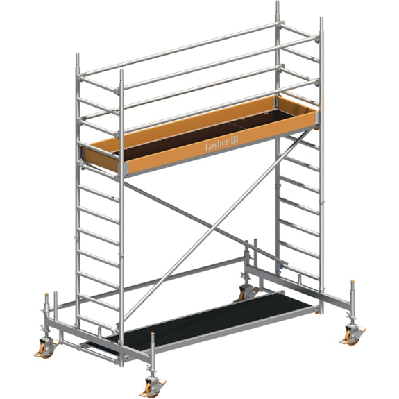 Fahrgerüst Uni Stand.P2 Arbeits-B750xL2850mm Alu.Gerüsthöhe 3580mm 2 kN/m² Fahrgerüst Uni Stand.P2 Arbeits-B750xL2850mm Alu.Gerüsthöhe 3580mm 2 kN/m²-Beschreibung lesen