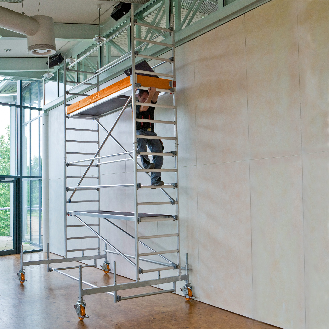 Fahrgerüst Uni Stand.P2 Arbeits-B750xL2850mm Alu.Gerüsthöhe 2430mm 2 kN/m²-Beschreibung lesen