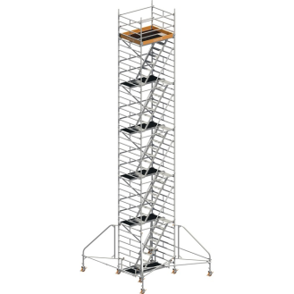 Fahrgerüst Uni Komfort P2 Arbeits-B1500xL1800mm Alu.Gerüsthöhe 11430mm 2 kN/m²-Beschreibung lesen