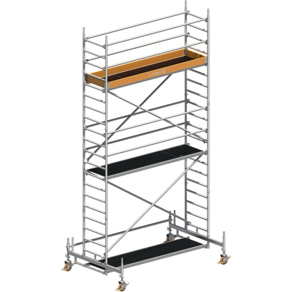 Fahrgerüst Uni Stand.P2 Arbeits-B750xL2850mm Alu.Gerüsthöhe 5580mm 2 kN/m²-Beschreibung lesen