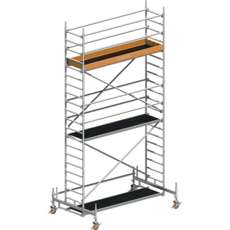 Fahrgerüst Uni Stand.P2 Arbeits-B750xL2850mm Alu.Gerüsthöhe 5580mm 2 kN/m²-Beschreibung lesen
