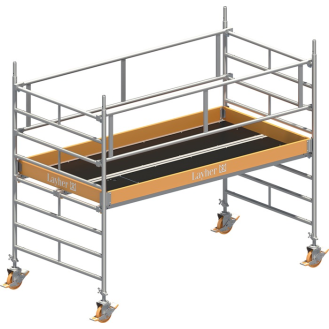 Fahrgerüst Uni Breit P2 Arbeits-B1500xL2850mm Alu.Gerüsthöhe 2430mm 2 kN/m²-Beschreibung lesen