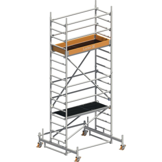 Fahrgerüst Uni Leicht P2 Arbeits-B750xL1800mm Alu.Gerüsthöhe 4480mm 2 kN/m²-Beschreibung lesen