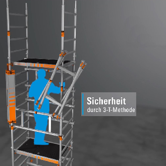 Fahrgerüst SoloTower Arbeits-B750xL1130mm Alu.Gerüsthöhe 4370mm 2 kN/m²-Beschreibung lesen