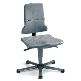 Arbeitsdrehstuhl Sintec A BodengleiterPP grau 430-580mm-Beschreibung lesen