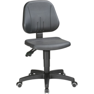 Arbeitsdrehstuhl Unitec Rollen Integralschaum schwarz 440-620mm-Beschreibung lesen