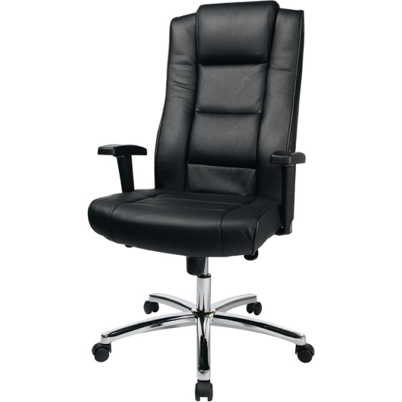 Chefsessel Leder/Kunstleder schwarz m.Synchrontechnik 420-510mm-Beschreibung lesen