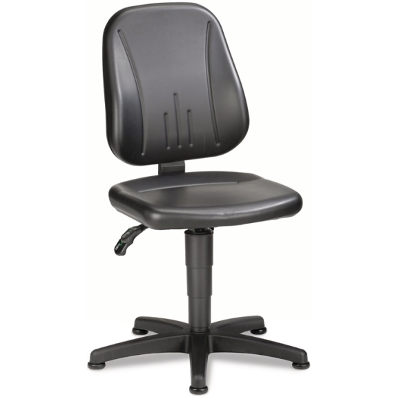 Arbeitsdrehstuhl Unitec Bodengleiter Kunstlederpolster schwarz 440-620mm-Beschreibung lesen