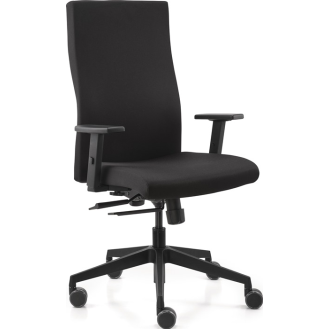 Bürodrehstuhl m.Synchrontechnik schwarz 420-530mm m.Armlehnen Trgf.110kg-Beschreibung lesen