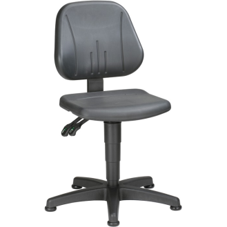 Arbeitsdrehstuhl Unitec Bodengleiter Integralschaum schwarz 440-620mm-Beschreibung lesen