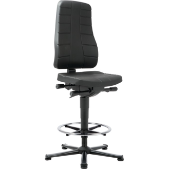 Arbeitsdrehstuhl All-In-One Highline Gleiter+Fußring Integralschaum 570-830mm-Beschreibung lesen