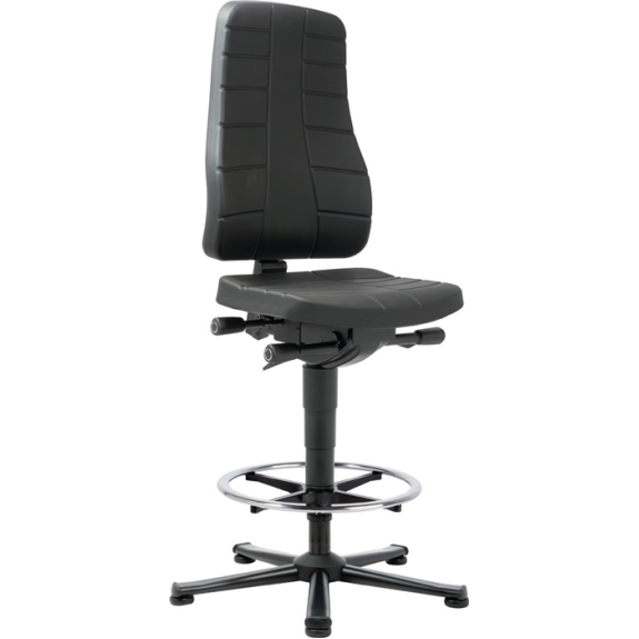 Arbeitsdrehstuhl All-In-One Highline Gleiter+Fußring Integralschaum 570-830mm-Beschreibung lesen
