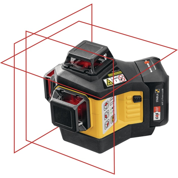 Laser lignes croisées LAX 600 ± 4 degrés ± 0,3 mm/m 30 m laser classe 2 ligne laser rouge-Lire la description