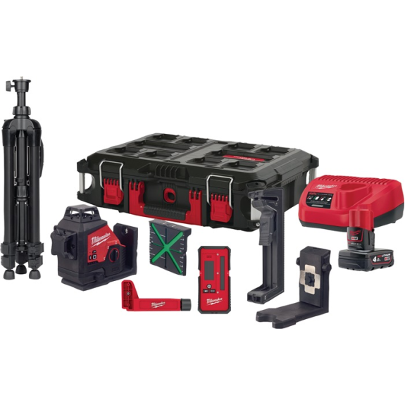 Kreuzlinienlaser M12 3PLKIT-401P, 38 (50/100m Empfänger LLD50/LRD100)m ± 0,m-Beschreibung lesen