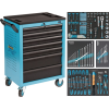 Wkz.wagen B781xT498xH1037mm 480 kg 7 Schubl.147-tlg.Stahlbl.