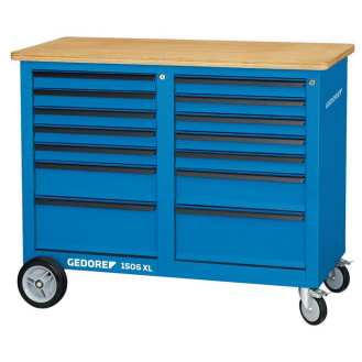 Rollwerkbank 1506XL 2511 Außen-B1250xT550xH985mm Schubl.14 40/60kg 1000kg-Beschreibung lesen