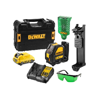 Niveau laser croix verte sansfil Dewalt XR DCE088D1G 108 V  batterie 2 Ah  chargeur  TSTAK-Beschreibung lesen