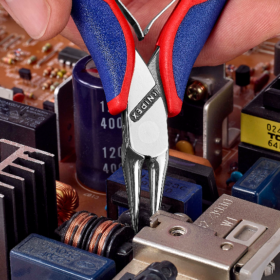 Elektronik-Greifzange Gesamt-L.115mm rundspitze Backen Form 3 Mehrkomp.-Hüllen Elektronik-Greifzange Gesamt-L.115mm rundspitze Backen Form 3 Mehrkomp.-Hüllen-Beschreibung lesen