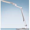 Schreibtischleuchte LED Multifl.ABS,Eisen,PS weiß/silber H600mm Standfuß+Klemme