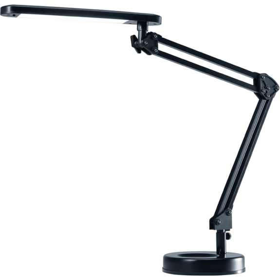 Schreibtischleuchte Alu.schwarz H.max.600mm Standfuß m.LED-Beschreibung lesen
