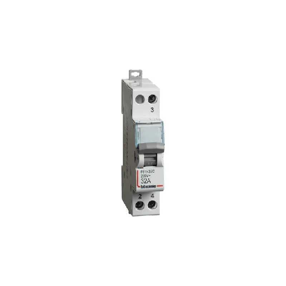 Commutatore con zero centrale 1NO 32A 1 modulo DIN  F61N32C-Leggi tutto