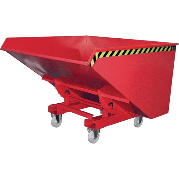 Kippbehälter L1260xB770xH835mm feuerrot Inh.0,3 m³ Kippbehälter L1260xB770xH835mm feuerrot Inh.0,3 m³-Beschreibung lesen