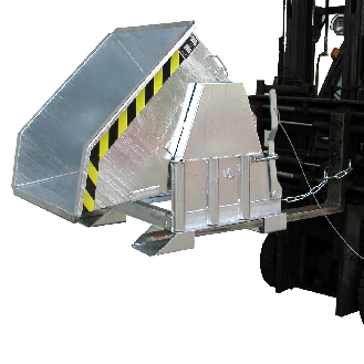 Kippbehälter L1455xB1150xH1070mm lichtblau Inh.0,8 m³ f.schwe.Merialien-Beschreibung lesen